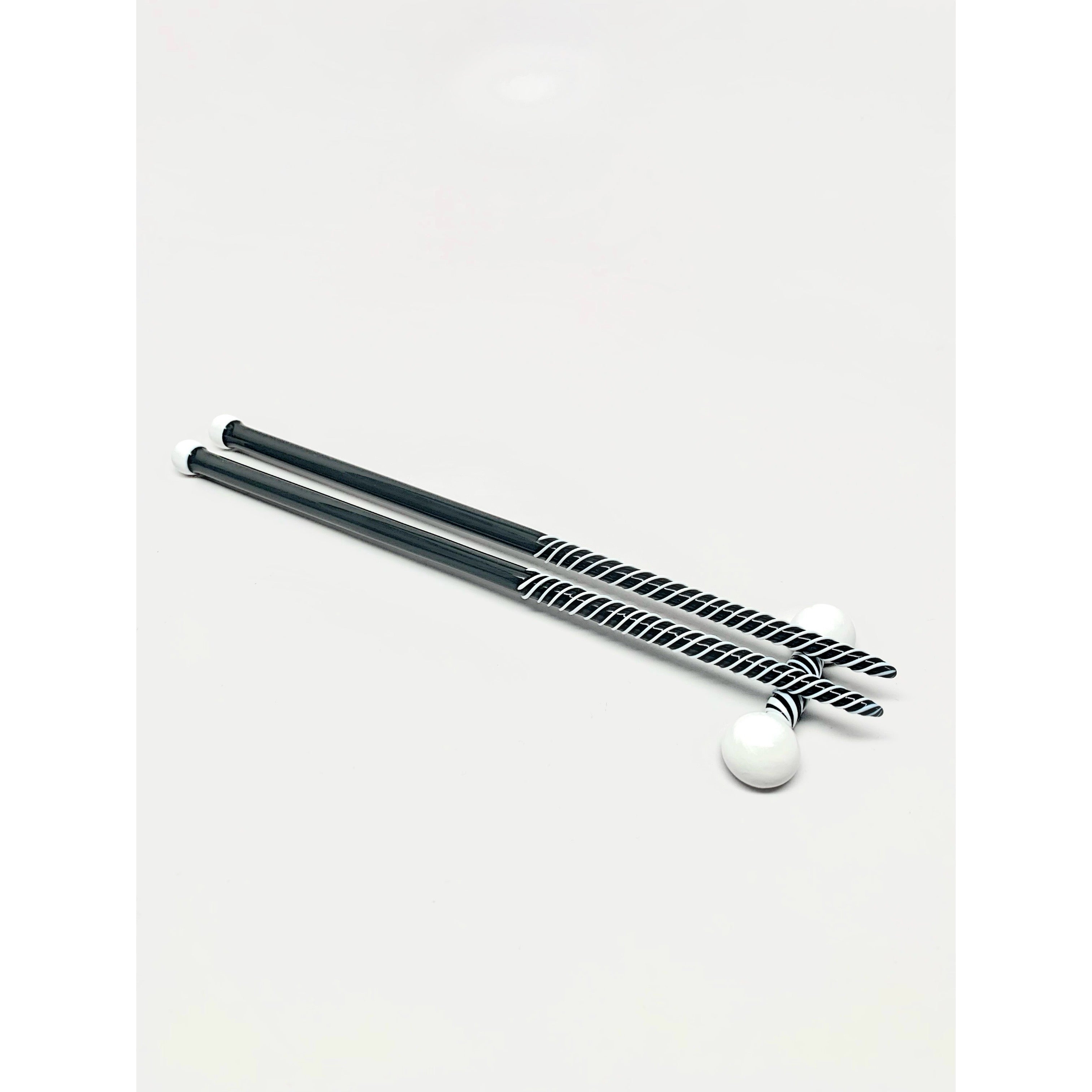 Gunnels Glass Chopsticks with Rest Portland Gray & Striking White