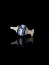 Load image into Gallery viewer, Windstar Glass - Tribal Bubble Cap White &amp; Blue
