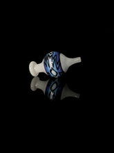 Load image into Gallery viewer, Windstar Glass - Tribal Bubble Cap White &amp; Blue
