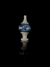 Load image into Gallery viewer, Windstar Glass - Tribal Bubble Cap White &amp; Blue
