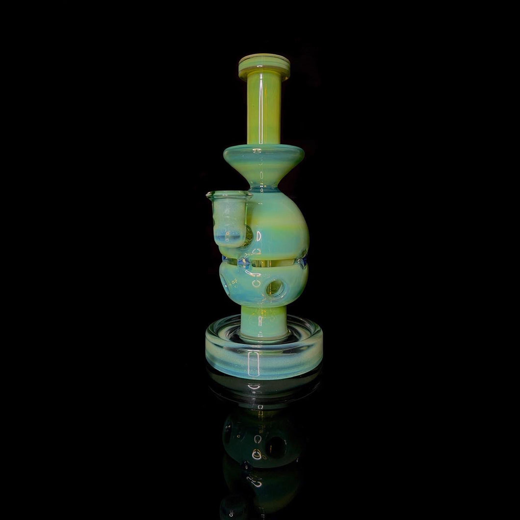 Miner Glassware Fab Egg - NS Yellow/Titian & Ghost/Green Stardust